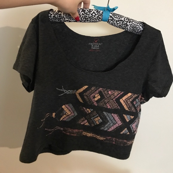 American Eagle Scoop Neck Crop Top - Picture 1 of 3